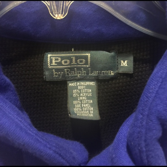 Polo by Ralph Lauren Blue & White Quilted Puffer Vest with Embroidered Crest - Picture 2 of 4